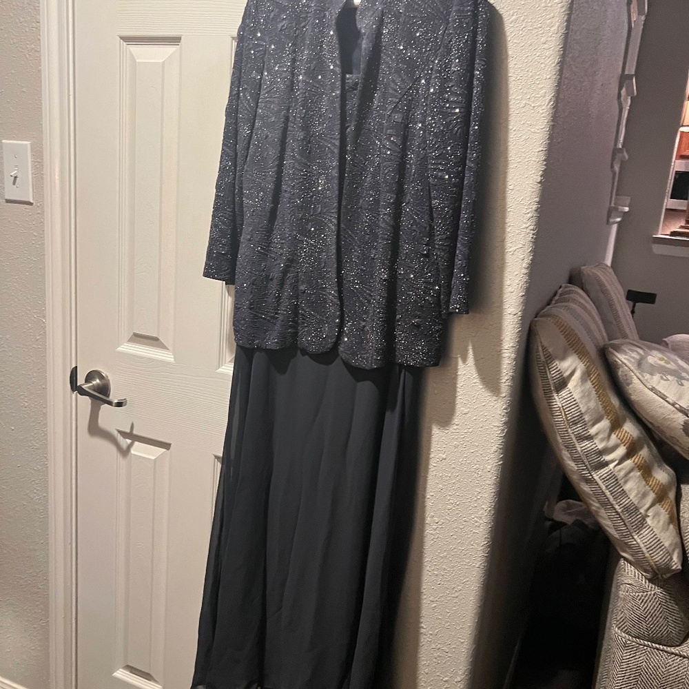 Navy blue Onyx Nite Evening dress with jacket